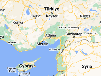 Map showing location of Seyhan (36.98747, 35.30592)