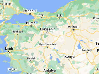 Map showing location of Şeyitgazi (39.44472, 30.69472)