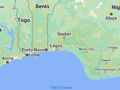 Map showing location of Shagamu (6.84323, 3.64776)