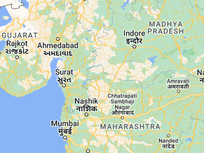 Map showing location of Shāhāda (21.55, 74.46667)