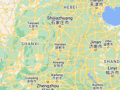 Map showing location of Shahecheng (36.93833, 114.50583)