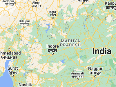 Map showing location of Shājāpur (23.42688, 76.27772)