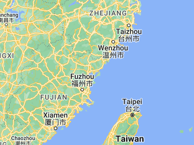 Map showing location of Shajiang (26.7825, 119.96694)