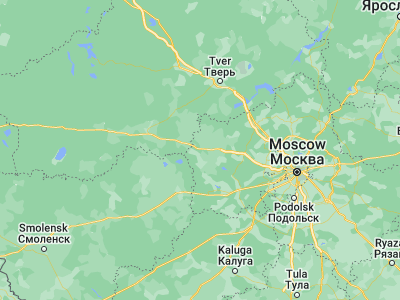 Map showing location of Shakhovskaya (56.03147, 35.50696)