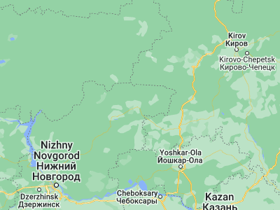 Map showing location of Shakhun’ya (57.67579, 46.61136)