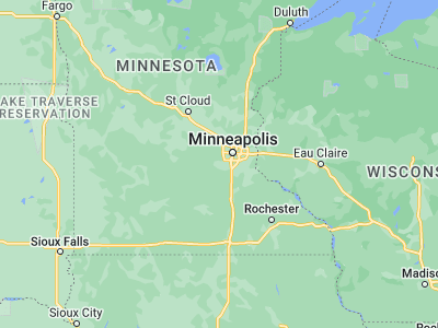 Map showing location of Shakopee (44.79802, -93.5269)