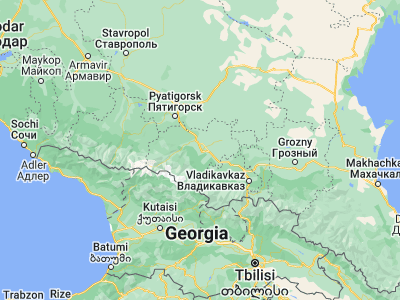 Map showing location of Shalushka (43.5325, 43.56611)