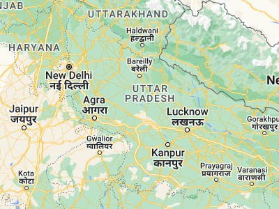 Map showing location of Shamsābād (27.53733, 79.43622)