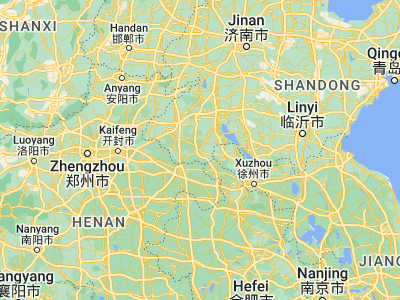 Map showing location of Shancheng (34.79528, 116.08167)
