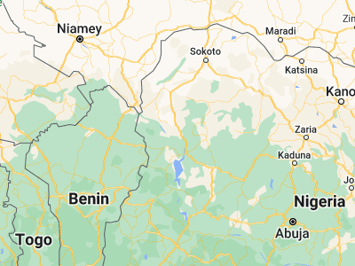 Map showing location of Shanga (11.21062, 4.57878)