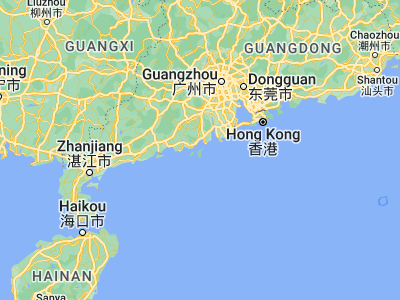 Map showing location of Shangchuan (21.7262, 112.7713)
