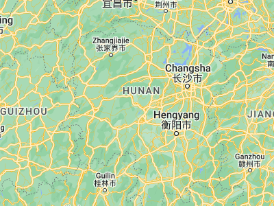 Map showing location of Shangmei (27.74278, 111.29556)