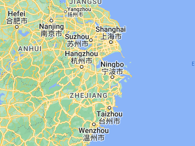 Map showing location of Shangyu (30.01556, 120.87111)