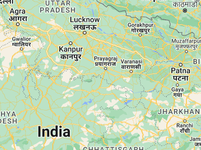 Map showing location of Shankargarh (25.17978, 81.61709)
