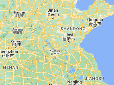 Map showing location of Shanting (35.07528, 117.45778)