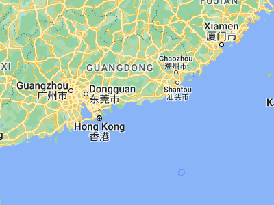 Map showing location of Shanwei (22.78199, 115.3475)