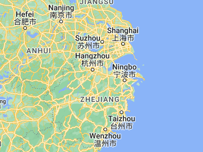 Map showing location of Shaoxing (30.01102, 120.57153)