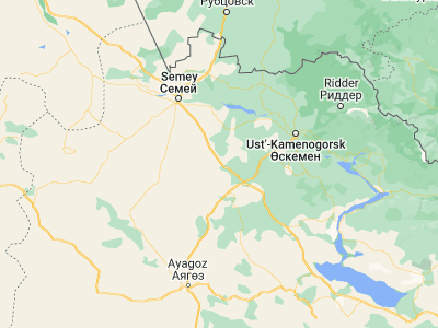 Map showing location of Shar (49.58559, 81.04852)