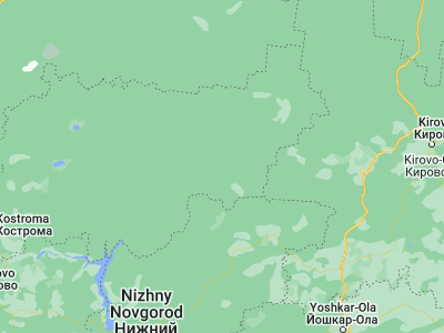 Map showing location of Shar’ya (58.36909, 45.51558)