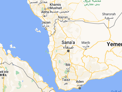 Map showing location of Sharas (15.71233, 43.64925)