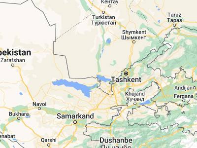 Map showing location of Shardara (41.26182, 67.98437)