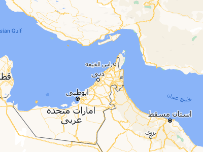 Map showing location of Sharjah (25.35731, 55.4033)