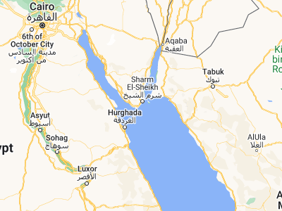 Map showing location of Sharm el Sheikh (27.85183, 34.30499)