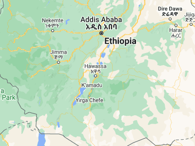 Map showing location of Shashemenē (7.2, 38.6)