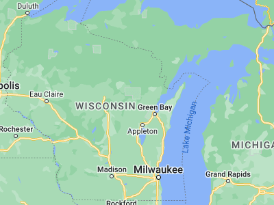 Map showing location of Shawano (44.78221, -88.60899)
