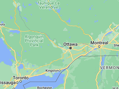 Map showing location of Shawville (45.60011, -76.4827)