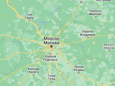 Map showing location of Shchelkovo (55.89303, 38.0586)