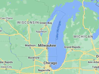 Map showing location of Sheboygan (43.75083, -87.71453)