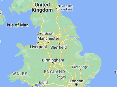 Map showing location of Sheffield (53.38297, -1.4659)