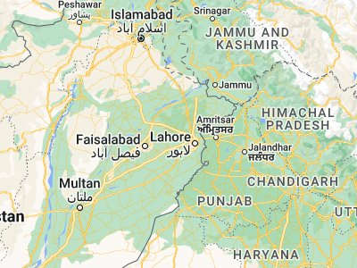 Map showing location of Sheikhupura (31.71306, 73.97833)
