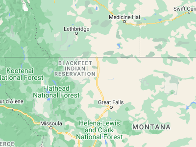 Map showing location of Shelby (48.50526, -111.85697)