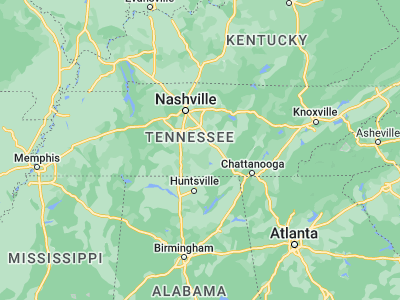 Map showing location of Shelbyville (35.48341, -86.46027)