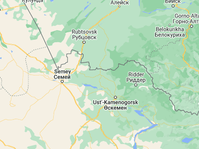 Map showing location of Shemonaīkha (50.62811, 81.91213)