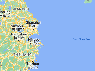 Map showing location of Shengshan (30.7196, 122.80759)