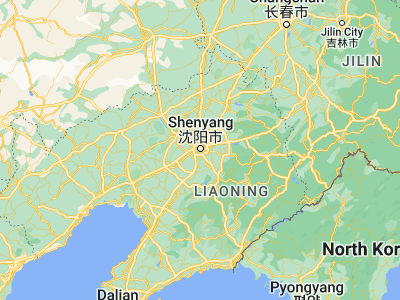 Map showing location of Shenyang (41.79222, 123.43278)