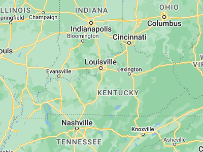 Map showing location of Shepherdsville (37.9884, -85.71579)