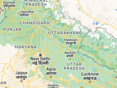 Map showing location of Sherkot (29.32627, 78.57448)