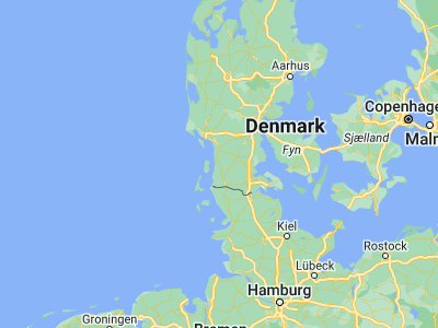 Map showing location of Sherrebek (55.15735, 8.76901)