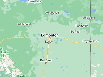 Map showing location of Sherwood Park (53.51684, -113.3187)