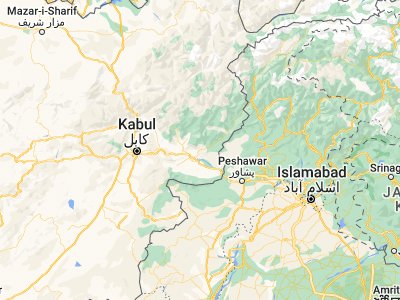 Map showing location of Sheywah (34.57169, 70.58859)