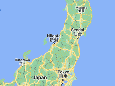 Map showing location of Shibata (37.95, 139.33333)