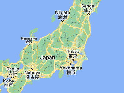 Map showing location of Shibukawa (36.48333, 139)