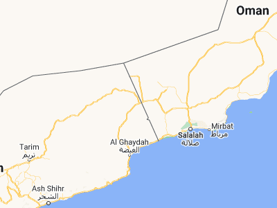 Map showing location of Shiḩan as Suflá (17.76999, 52.48925)