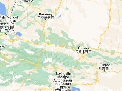 Map showing location of Shihezi (44.3, 86.03333)