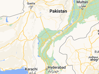 Map showing location of Shikārpur (27.95706, 68.63789)