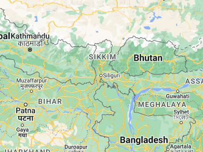 Map showing location of Shiliguri (26.71004, 88.42851)